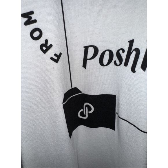 Poshmark 2020 2XL Posh Fest TShirt Short Sleeve White Black Gildan Heavy Cotton - Picture 5 of 7